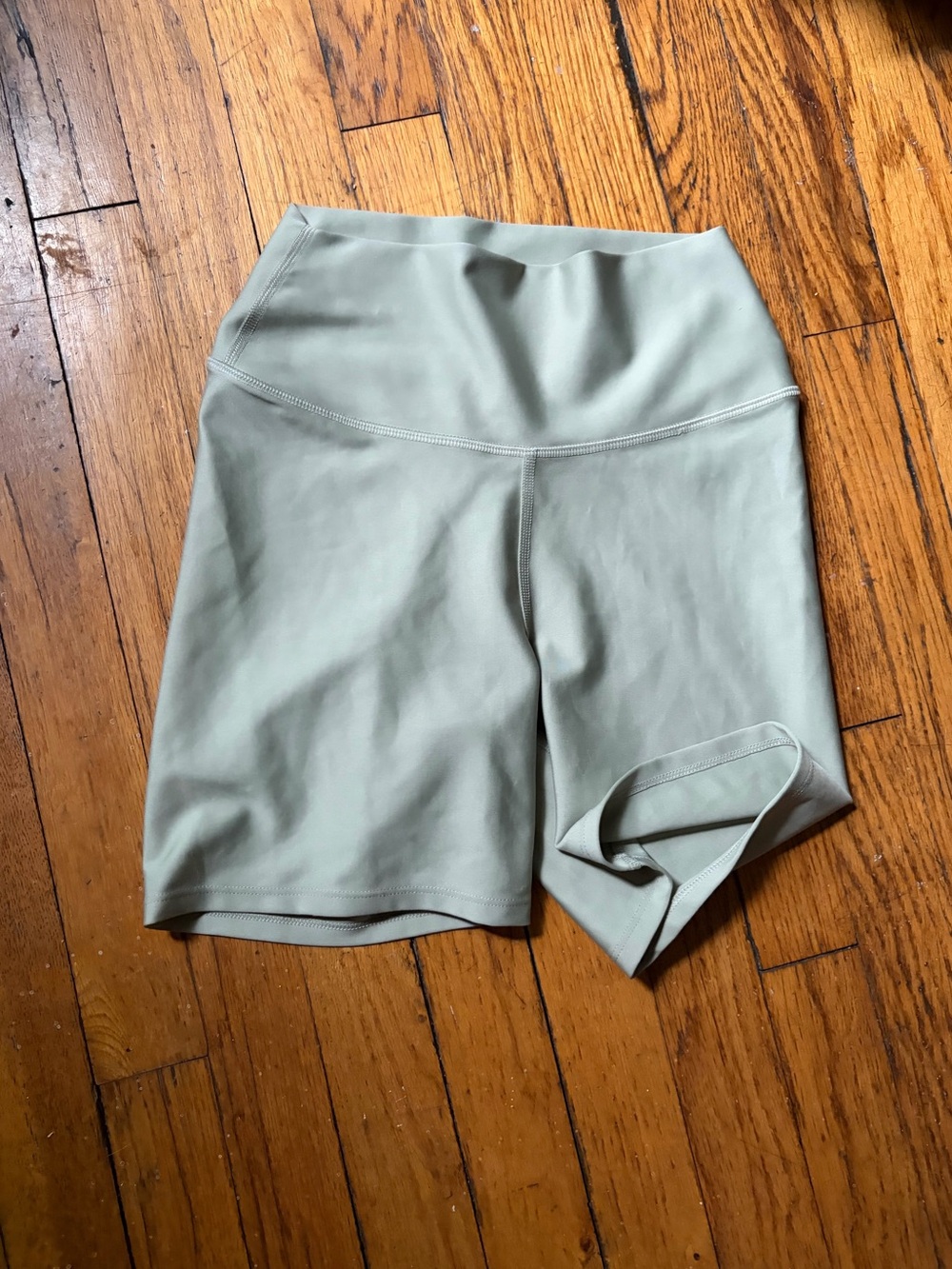 ALO Yoga Sage Green High-Rise Bike Shorts